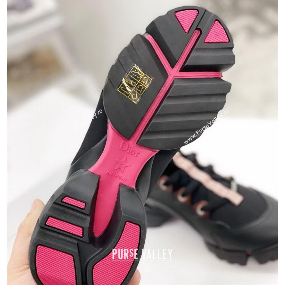 Dior D-Connect Sneaker in Zodiac Printed Technical Fabric DS19 Black/Pink 2021 (KW-210817053)