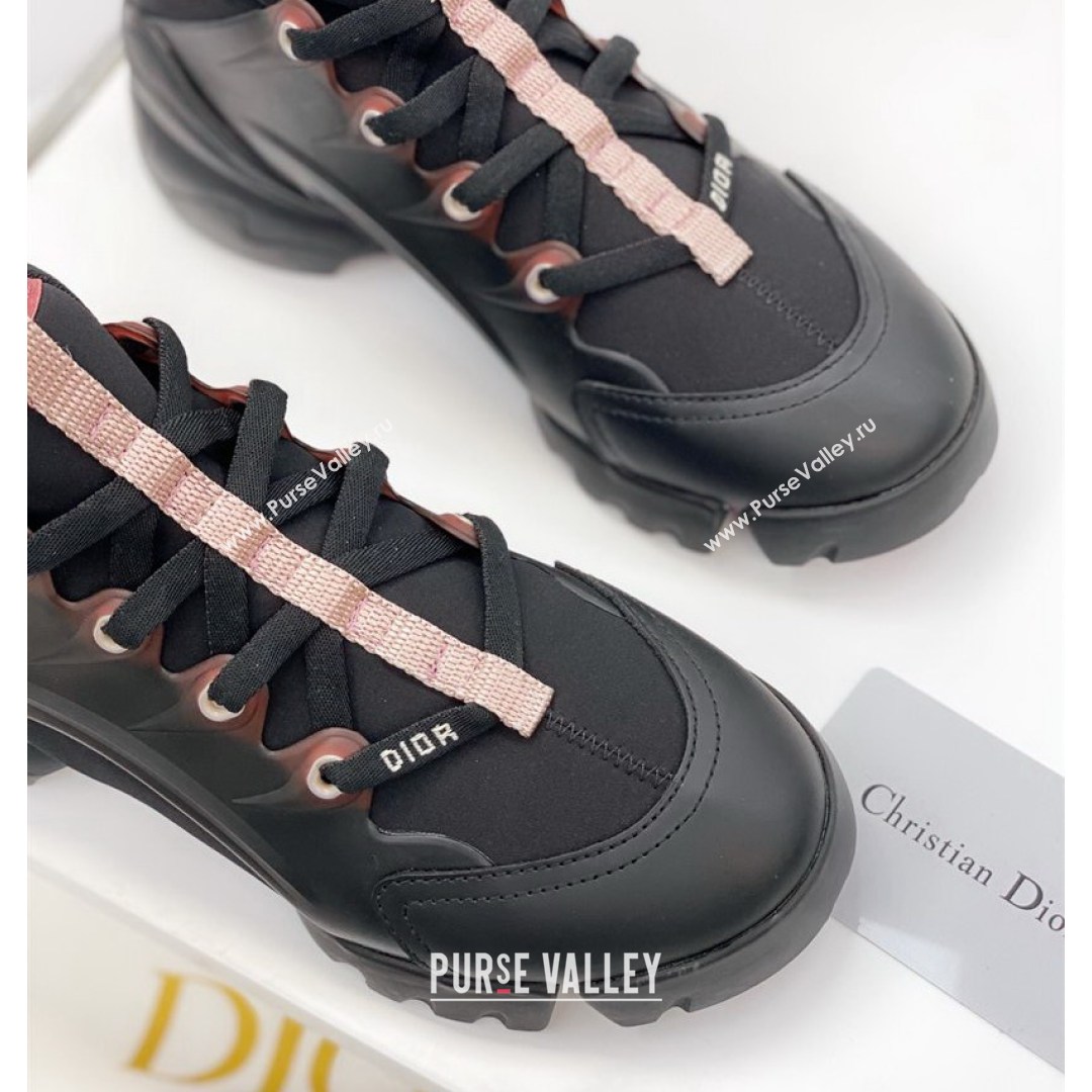 Dior D-Connect Sneaker in Zodiac Printed Technical Fabric DS19 Black/Pink 2021 (KW-210817053)