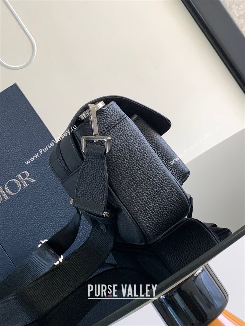 Dior Hit The Road Bag with Strap in Black Grained Calfskin 2024 (DMZ-24020213)