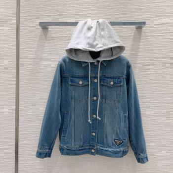 Prada Denim Jacket P90417 Blue 2024 (Q-24090417)