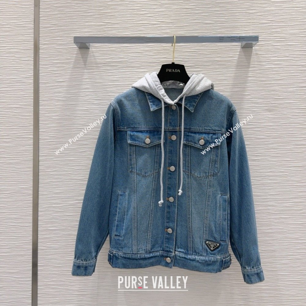 Prada Denim Jacket P90417 Blue 2024 (Q-24090417)