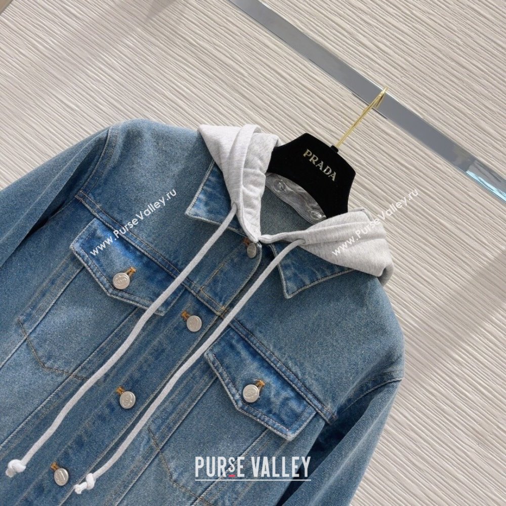 Prada Denim Jacket P90417 Blue 2024 (Q-24090417)