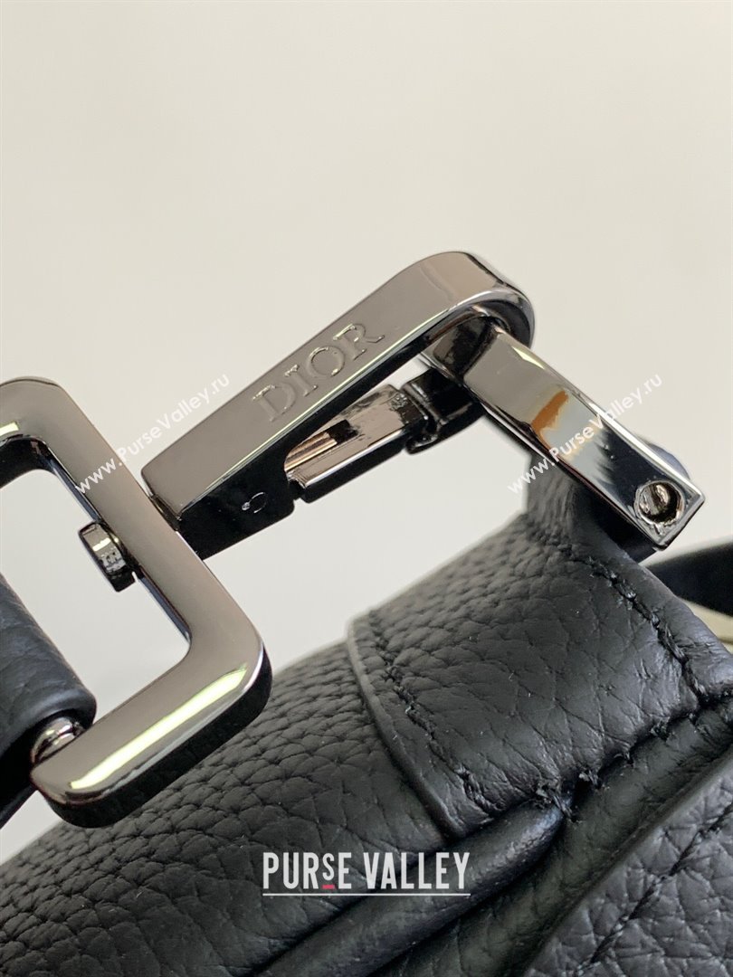 Dior Hit The Road Bag with Strap in Black Grained Calfskin 2024 (DMZ-24020213)