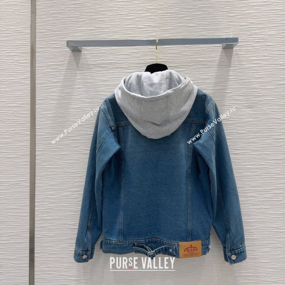 Prada Denim Jacket P90417 Blue 2024 (Q-24090417)