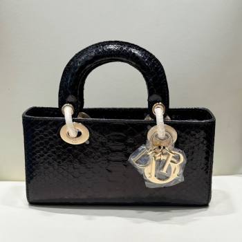 Dior Lady D-Joy Small Bag in Python Leather Black 2024 (XY-24110106)