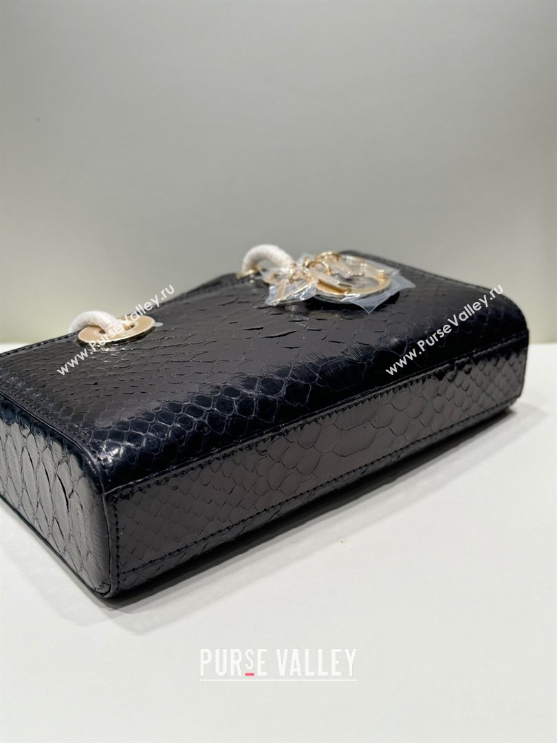 Dior Lady D-Joy Small Bag in Python Leather Black 2024 (XY-24110106)