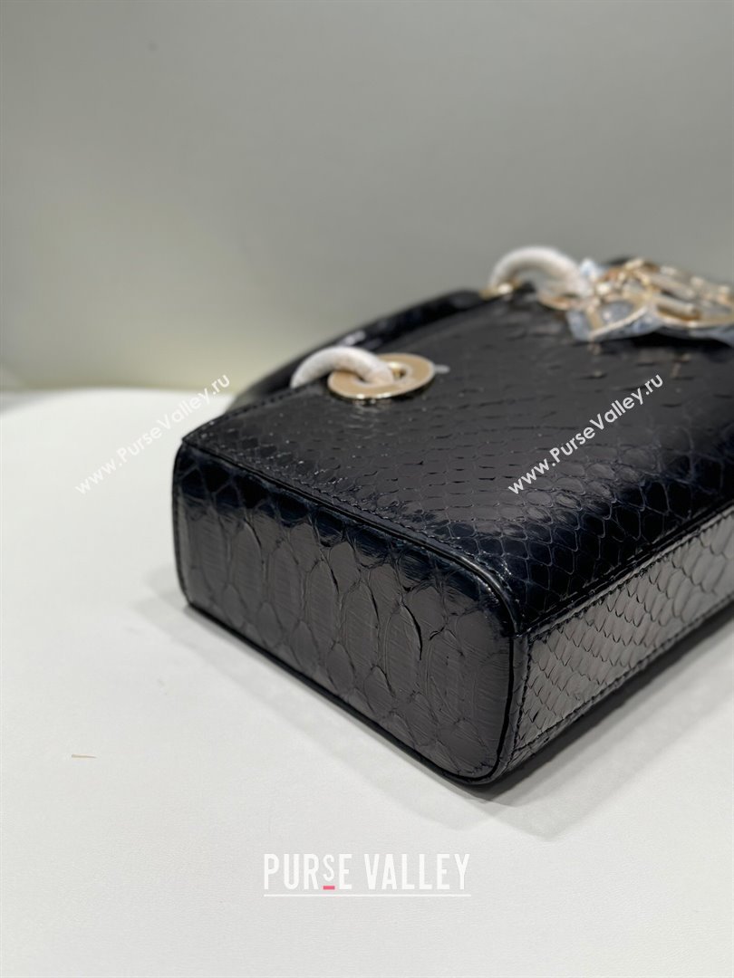 Dior Lady D-Joy Small Bag in Python Leather Black 2024 (XY-24110106)