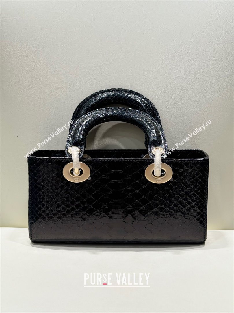 Dior Lady D-Joy Small Bag in Python Leather Black 2024 (XY-24110106)