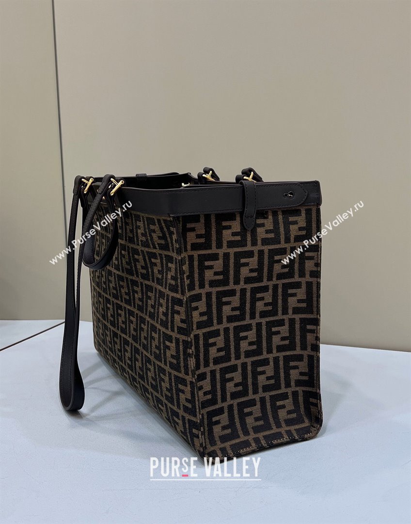 Fendi Medium X-Tote Bag in Canvas FF 8265A Coffee/Brown 2022 Top (CL-240523140)