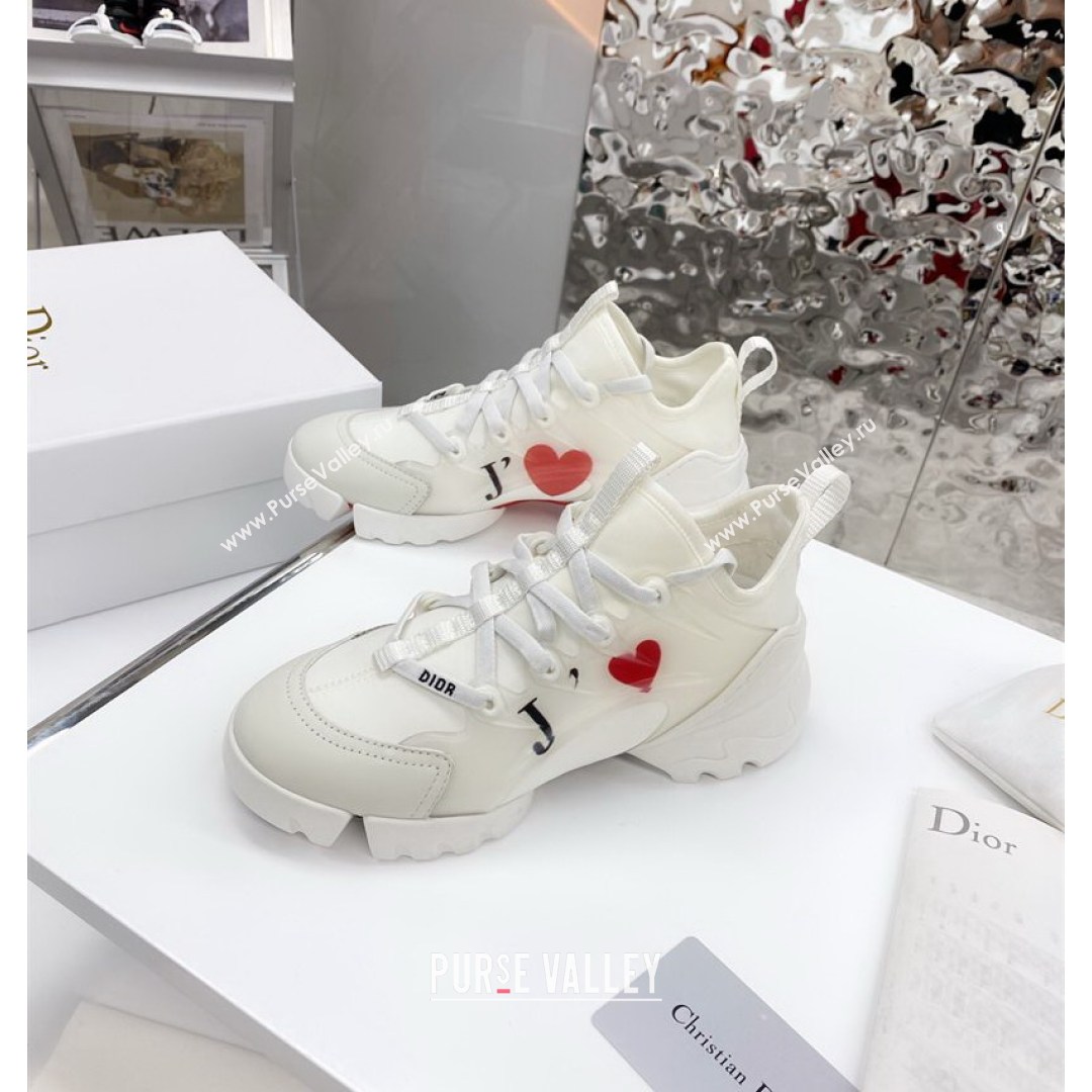 Dior D-Connect Sneaker in Love TAIME Technical Fabric DS24 White 2021 (KW-210817058)