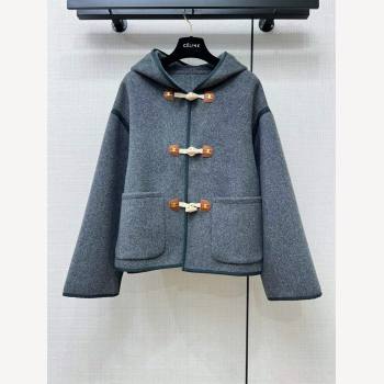 Celine Wool Short Coat C110931 Grey 2023 (Q-23110931)