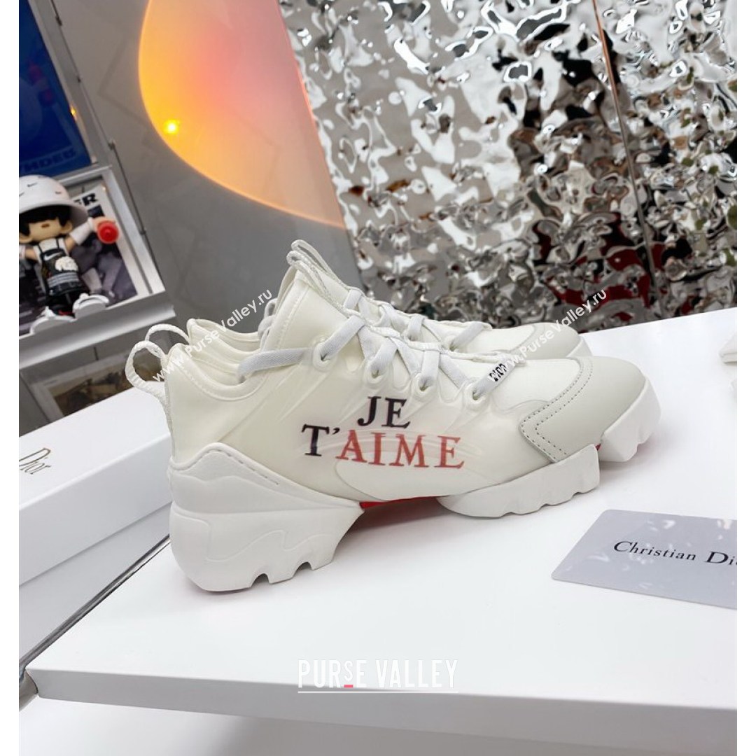 Dior D-Connect Sneaker in Love TAIME Technical Fabric DS24 White 2021 (KW-210817058)