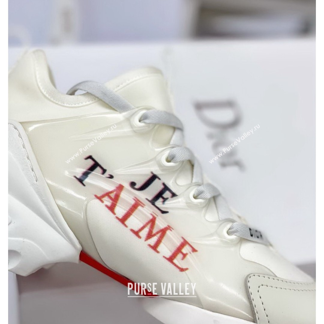 Dior D-Connect Sneaker in Love TAIME Technical Fabric DS24 White 2021 (KW-210817058)