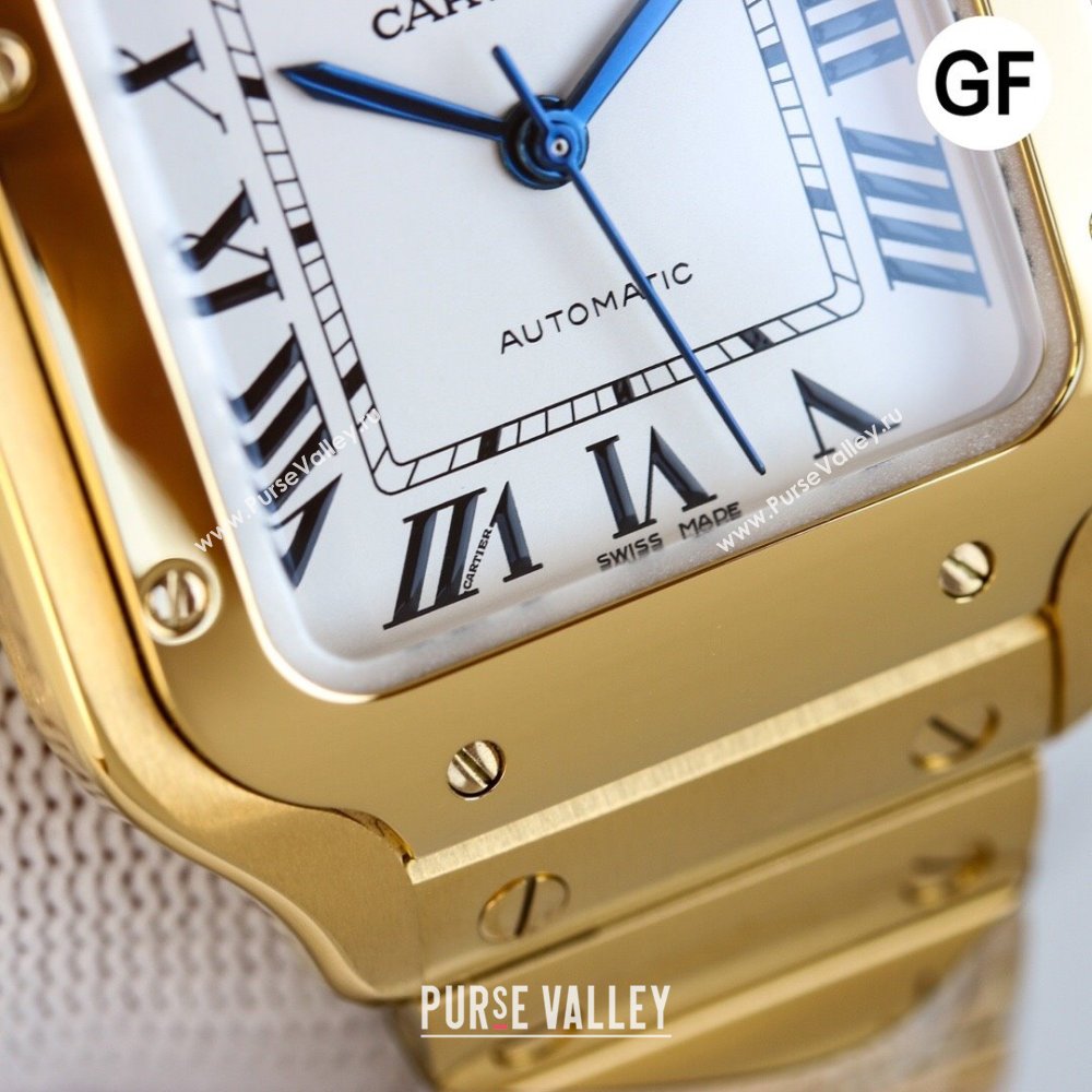 Cartier Santos de Cartier Watch， Large Model 39.8mm Yellow Gold 2023 TOP QUALITY (KN-23121804)