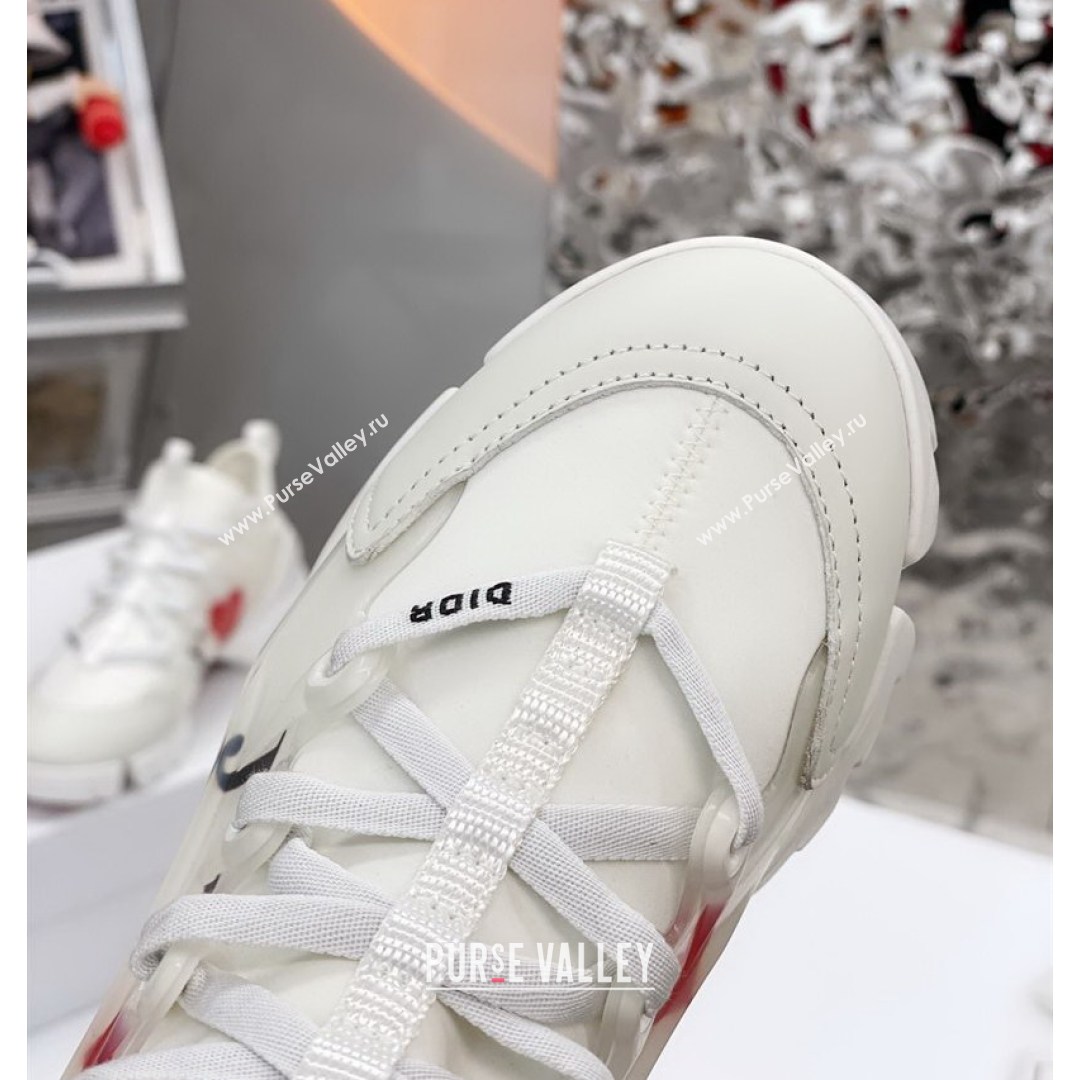 Dior D-Connect Sneaker in Love TAIME Technical Fabric DS24 White 2021 (KW-210817058)