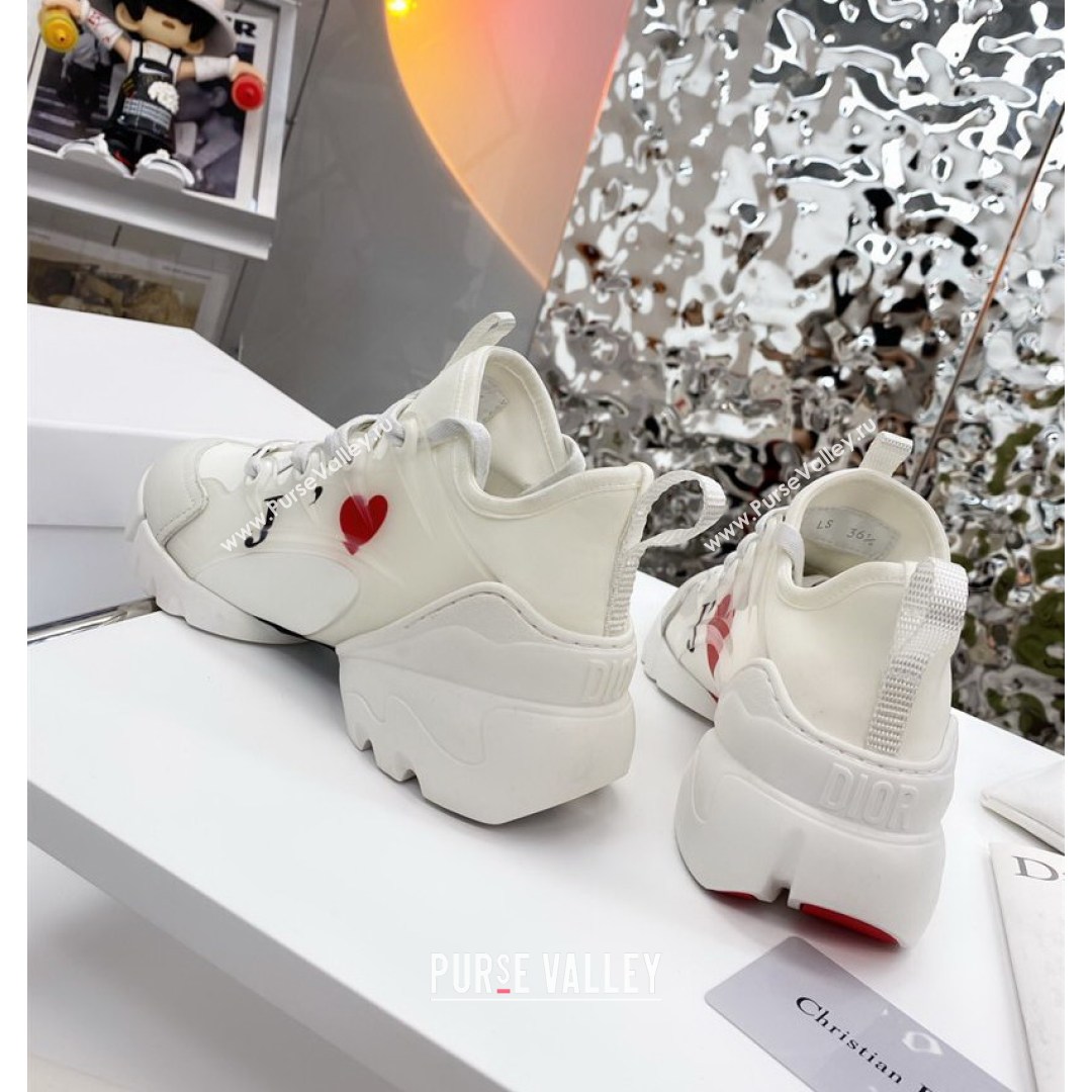 Dior D-Connect Sneaker in Love TAIME Technical Fabric DS24 White 2021 (KW-210817058)