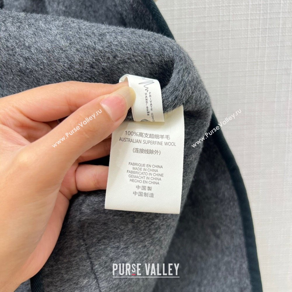 Celine Wool Short Coat C110931 Grey 2023 (Q-23110931)