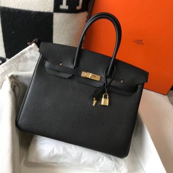 Hermes Birkin Bag 35cm in Togo Leather Black 2021 (FL-21090221)