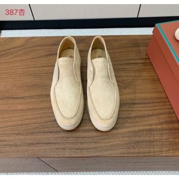 Loro Piana Open Walk Suede High-top Loafers 387Apricot 2025 LP101101 (HH-251211035)