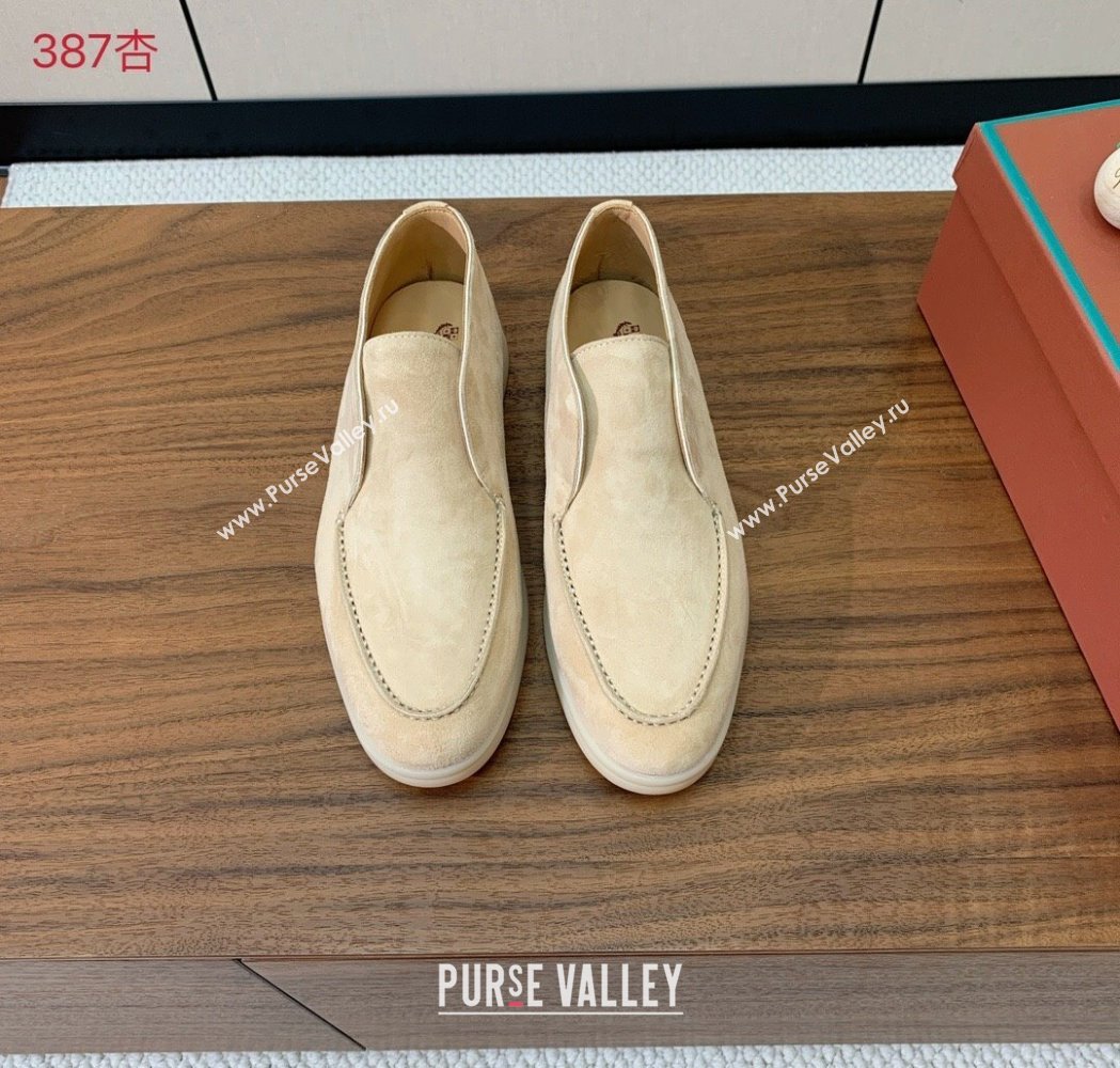 Loro Piana Open Walk Suede High-top Loafers 387Apricot 2025 LP101101 (HH-251211035)
