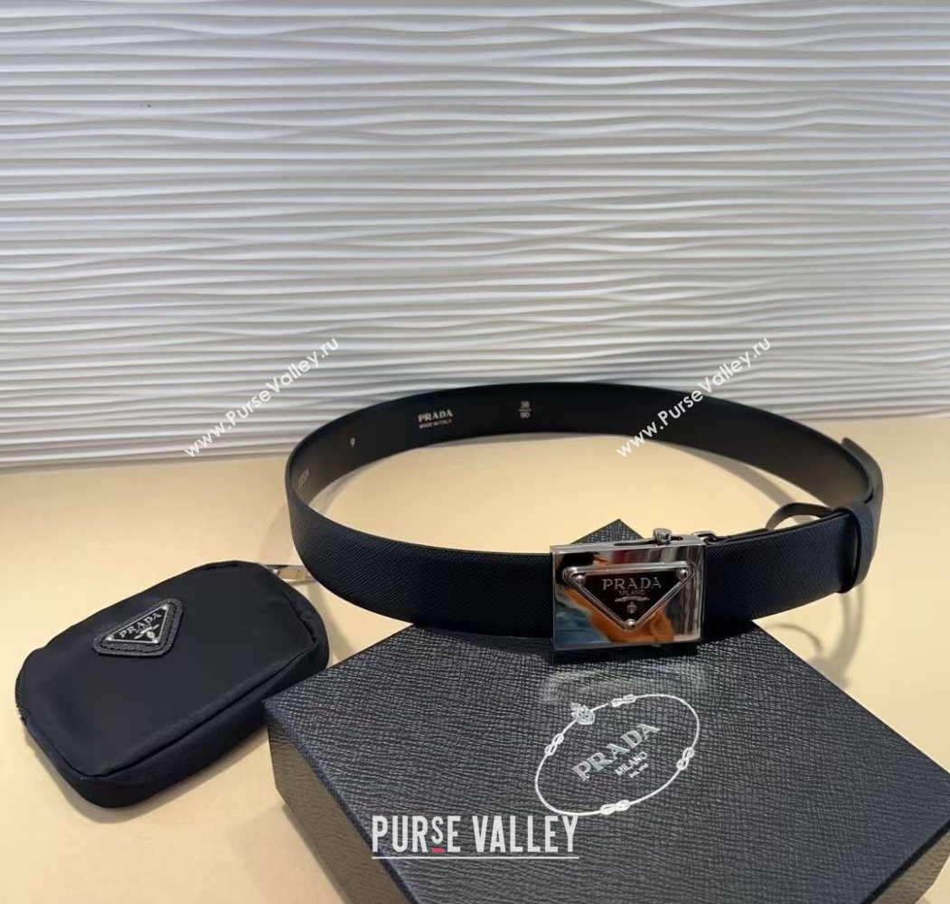 Prada Black Nylon Pouch Belt 1 2025 0618 (99-250618017)