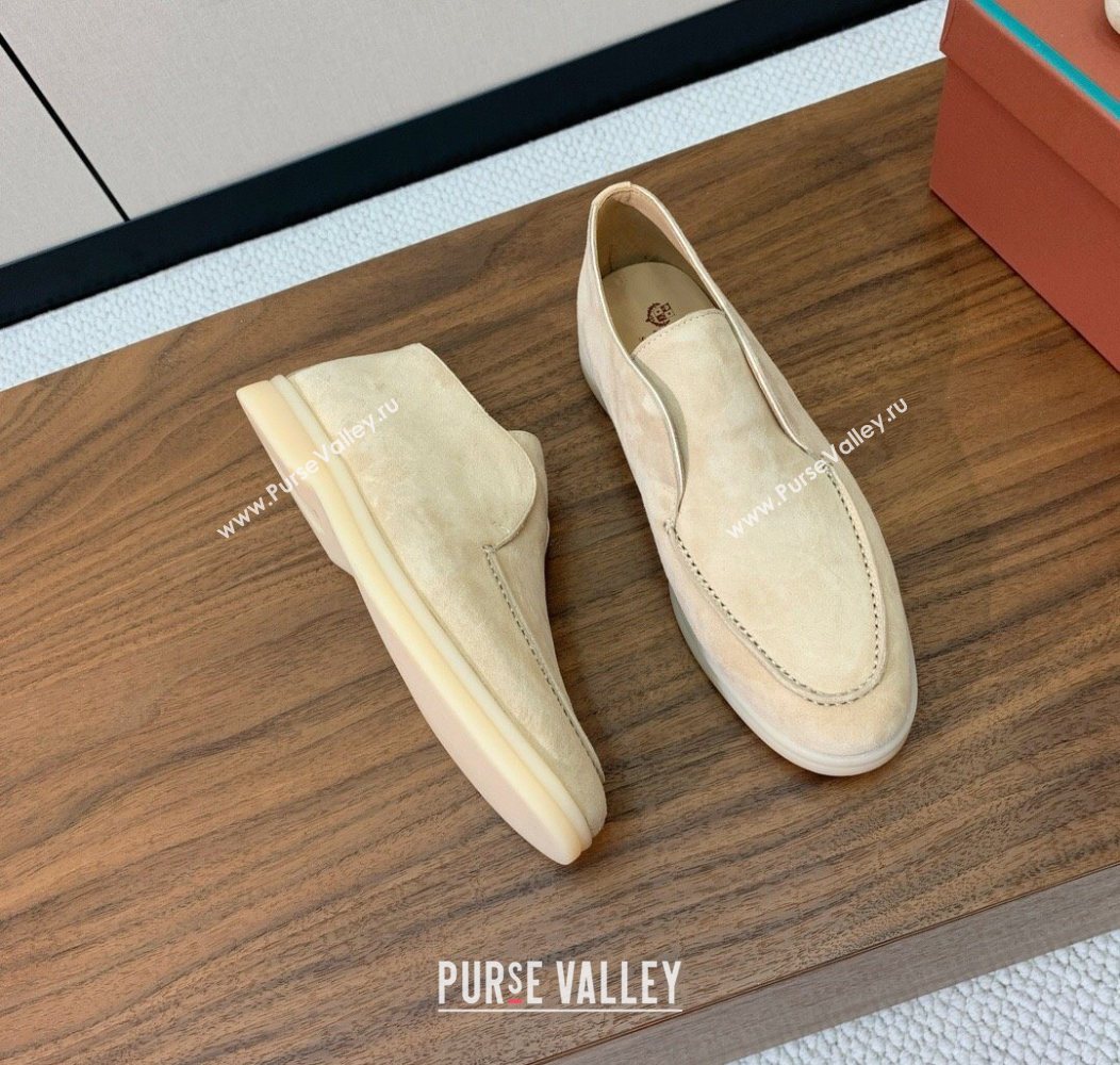 Loro Piana Open Walk Suede High-top Loafers 387Apricot 2025 LP101101 (HH-251211035)