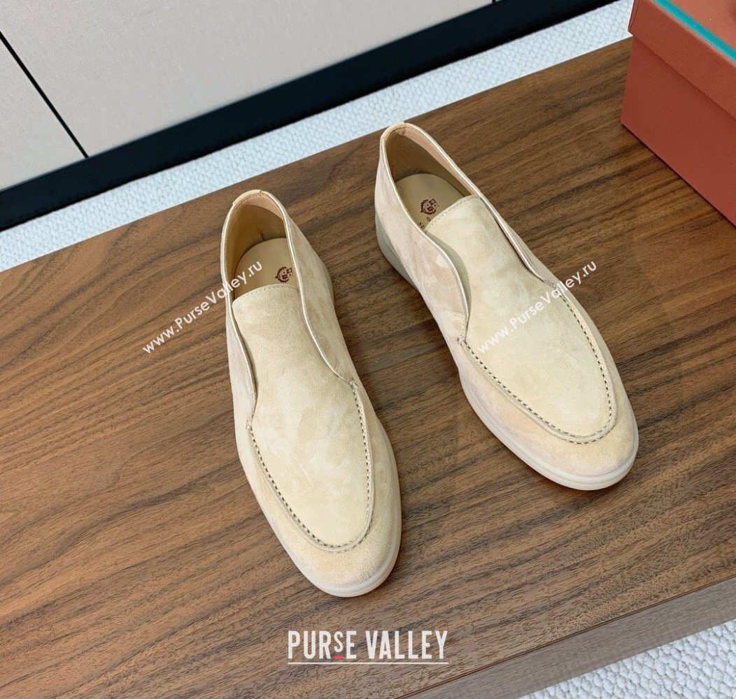 Loro Piana Open Walk Suede High-top Loafers 387Apricot 2025 LP101101 (HH-251211035)