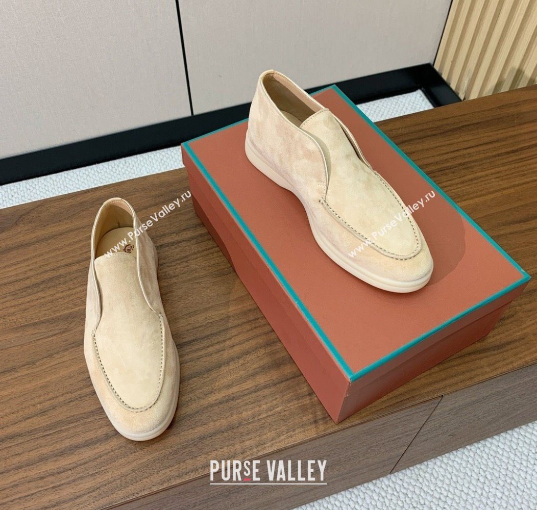 Loro Piana Open Walk Suede High-top Loafers 387Apricot 2025 LP101101 (HH-251211035)