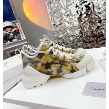 Dior D-Connect Sneaker in Zodiac Printed Technical Fabric DS15 Yellow 2021 (KW-210816066)