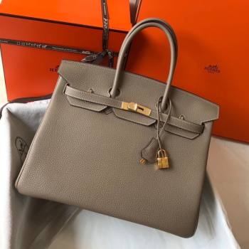 Hermes Birkin Bag 35cm in Togo Leather Grey Dove 2021 (FL-21090222)