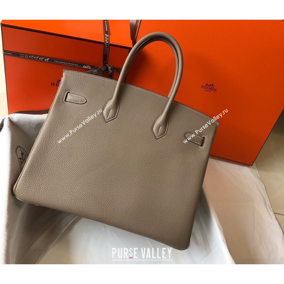 Hermes Birkin Bag 35cm in Togo Leather Grey Dove 2021 (FL-21090222)