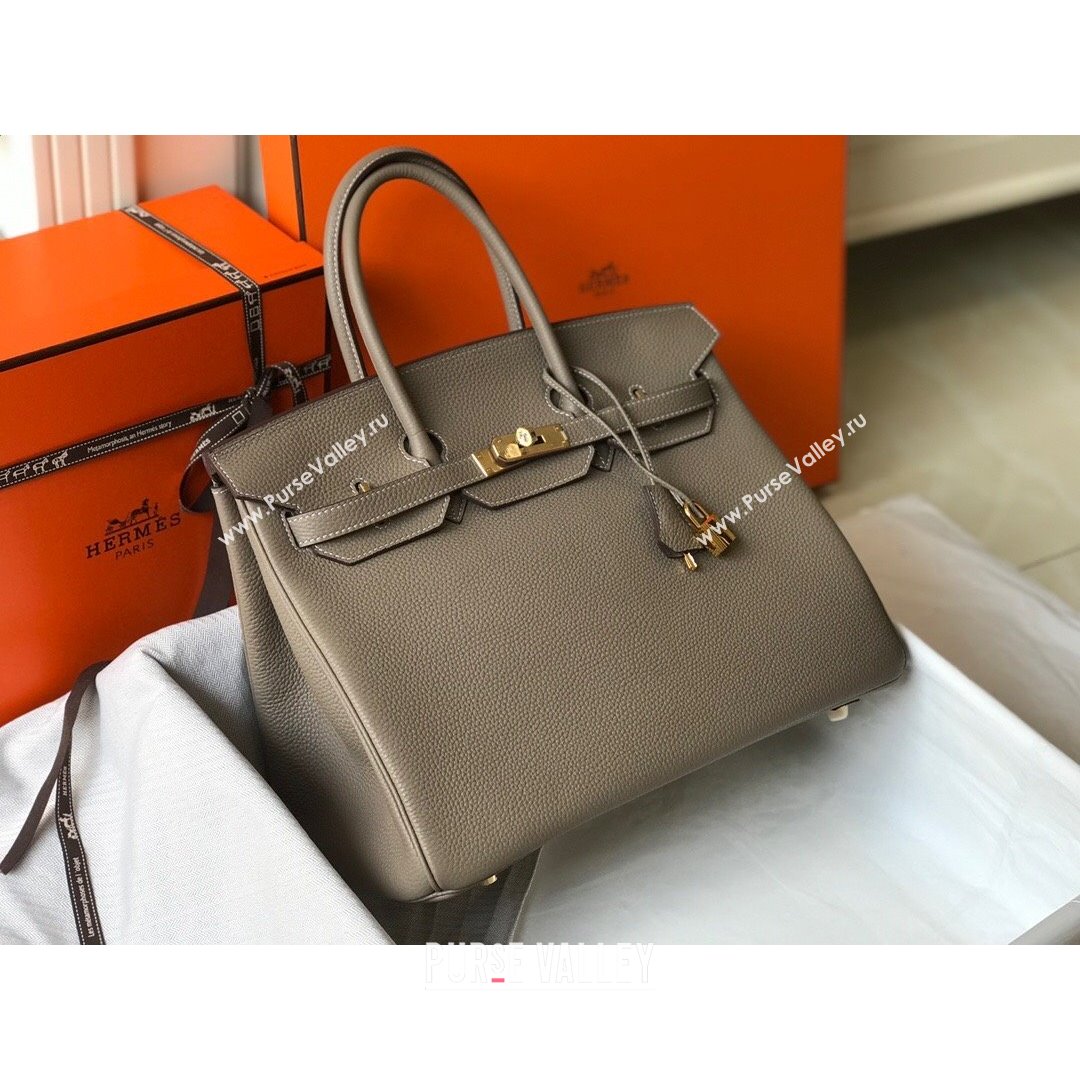 Hermes Birkin Bag 35cm in Togo Leather Grey Dove 2021 (FL-21090222)