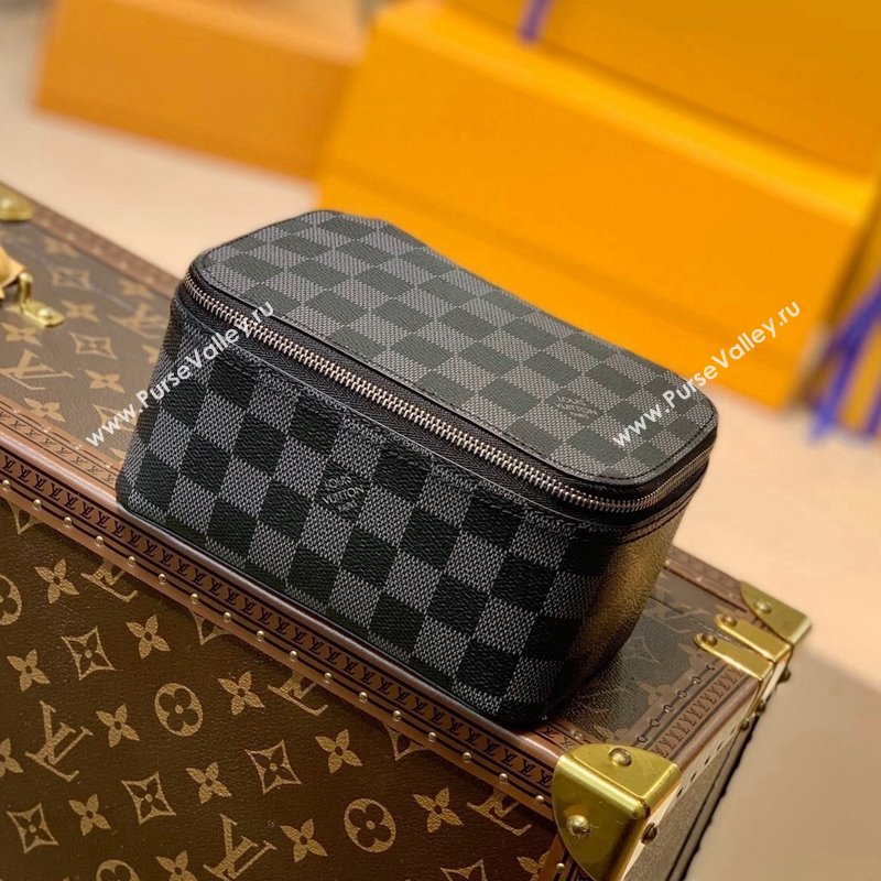 Louis Vuitton Packing Cube PM Travel Organizer N40181 Damier Graphite Canvas 2021 (KI-21101506)