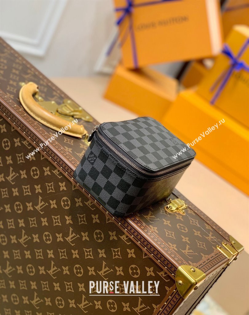 Louis Vuitton Packing Cube PM Travel Organizer N40181 Damier Graphite Canvas 2025 (KI-250211062)