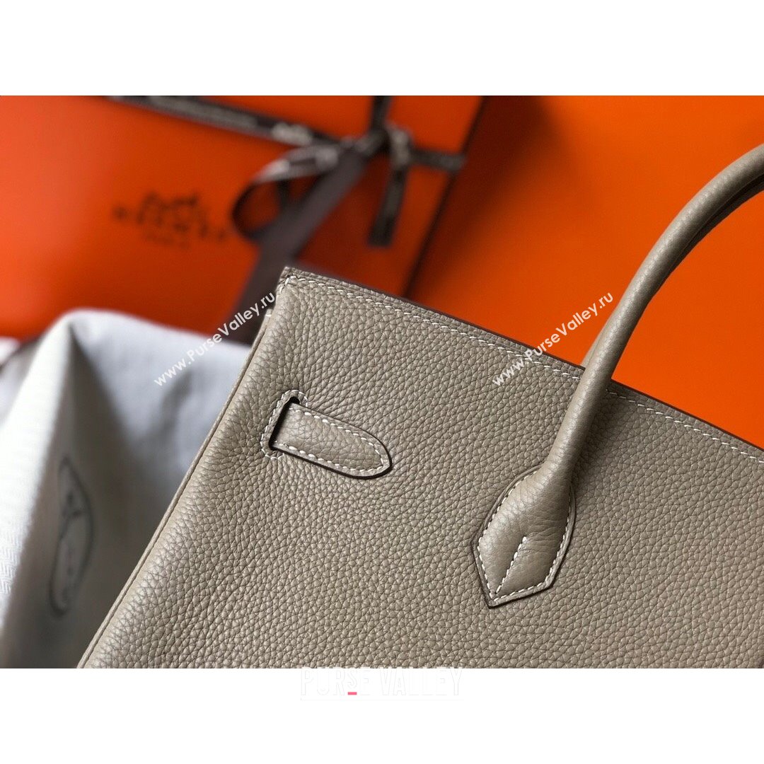 Hermes Birkin Bag 35cm in Togo Leather Grey Dove 2021 (FL-21090222)