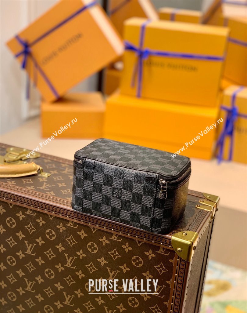 Louis Vuitton Packing Cube PM Travel Organizer N40181 Damier Graphite Canvas 2025 (KI-250211062)