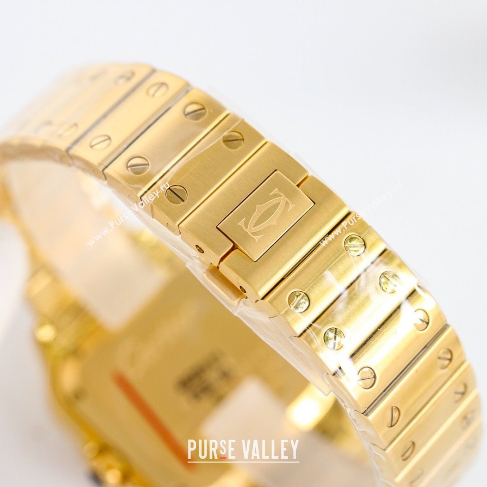 Cartier Santos de Cartier Watch， Medium Model 35mm Yellow Gold 2023 TOP QUALITY (KN-23121801)