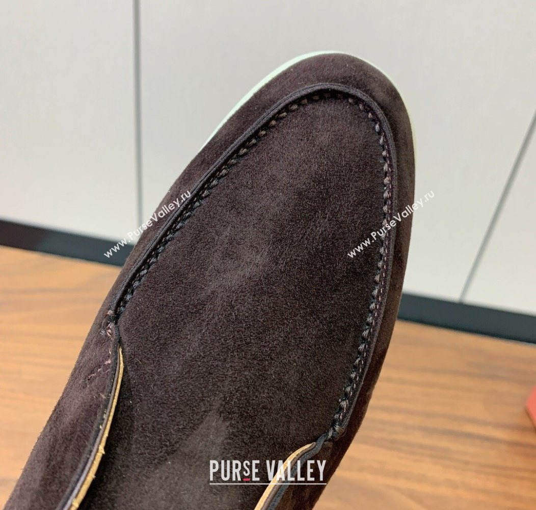 Loro Piana Open Walk Suede High-top Loafers Coffee Brown 2025 LP101101 (HH-251211036)