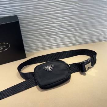 Prada Black Nylon Pouch Belt 3 2025 0618 (99-250618019)
