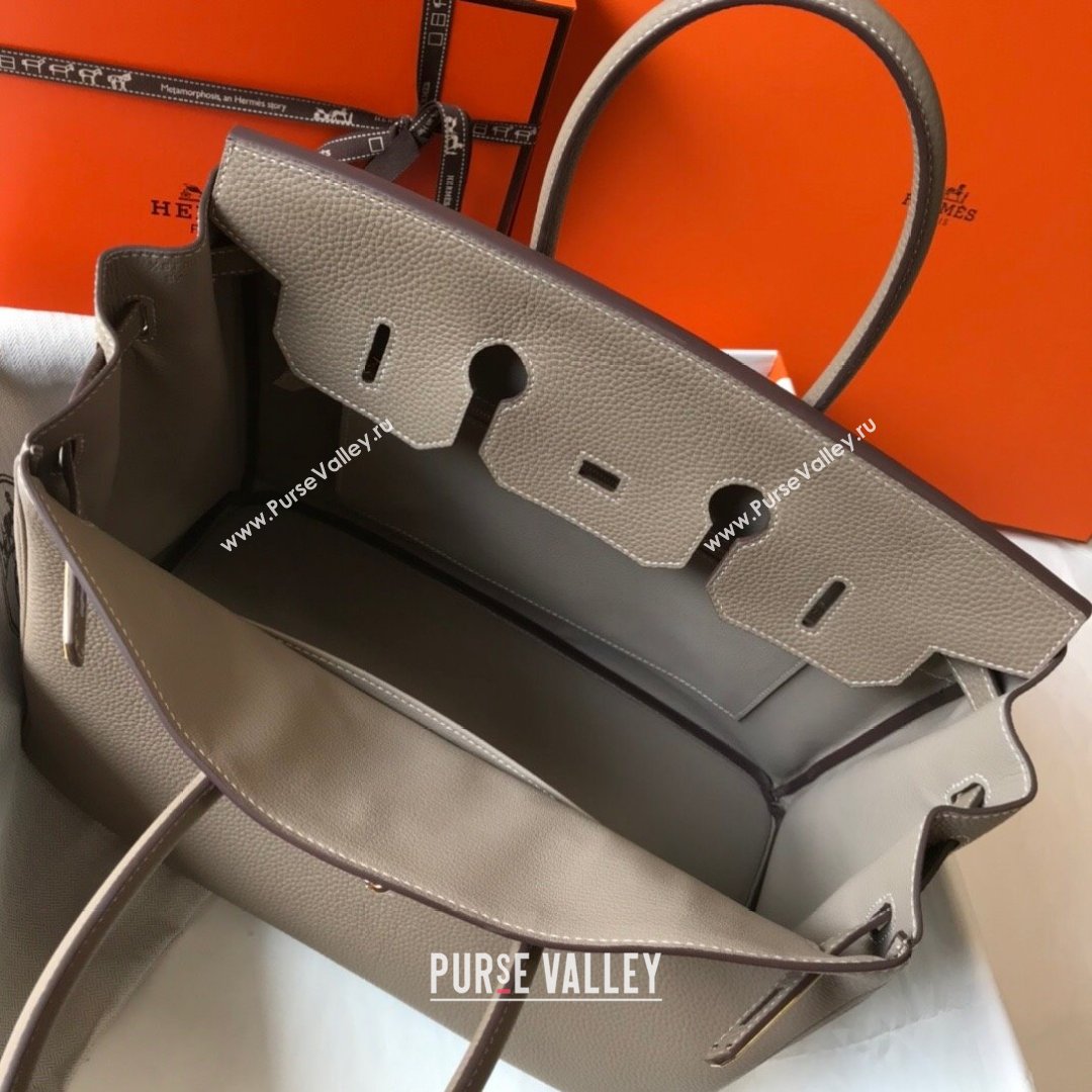 Hermes Birkin Bag 35cm in Togo Leather Grey Dove 2021 (FL-21090222)