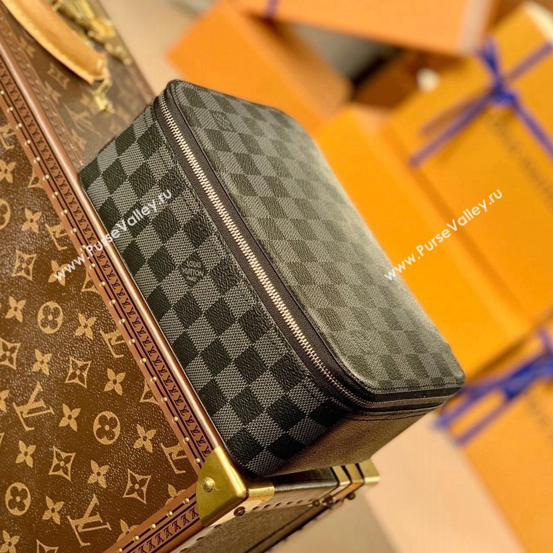 Louis Vuitton Packing Cube MM Travel Organizer N40182 Damier Graphite Canvas 2025 (KI-250211059)