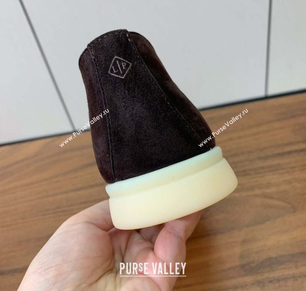 Loro Piana Open Walk Suede High-top Loafers Coffee Brown 2025 LP101101 (HH-251211036)