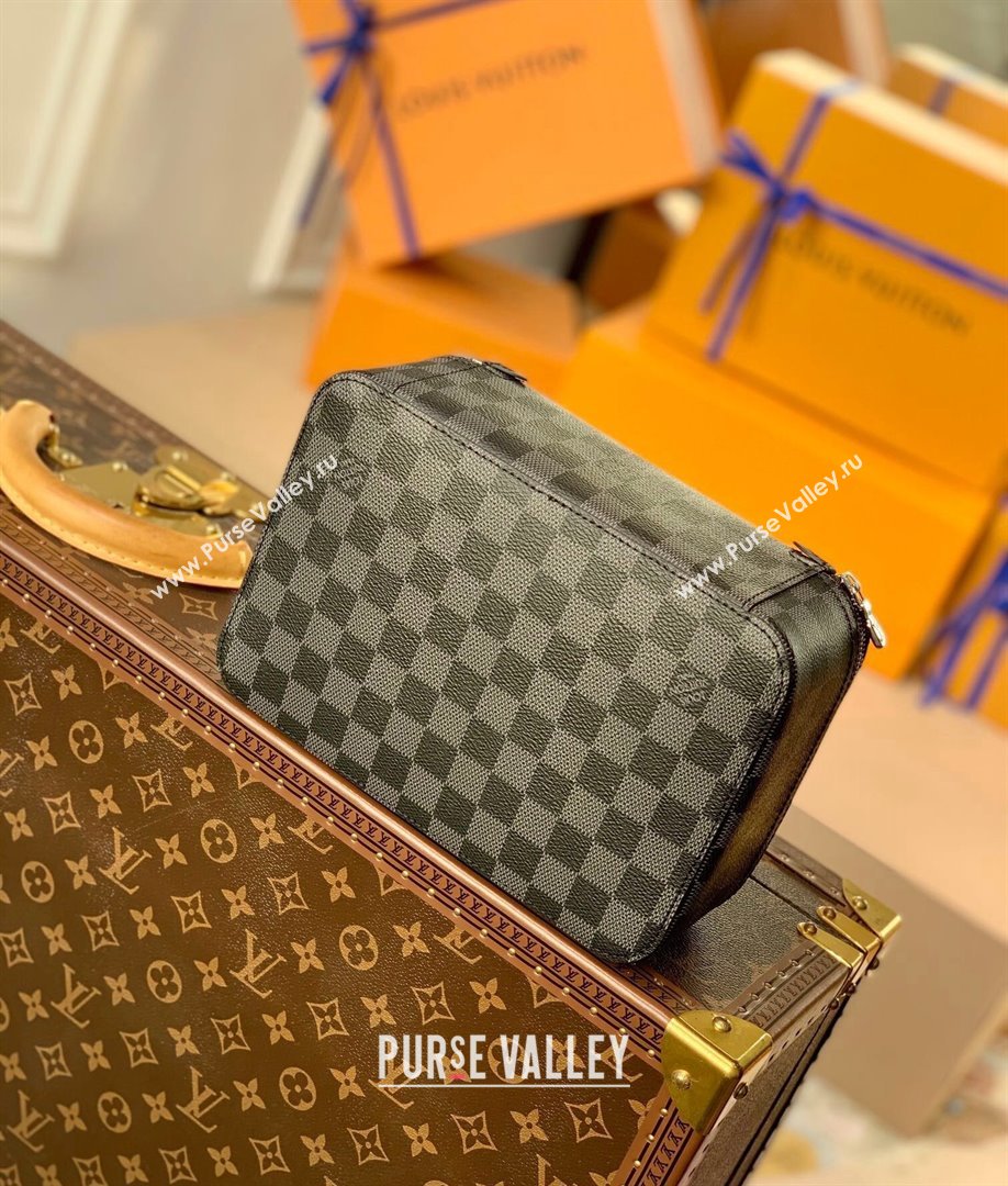 Louis Vuitton Packing Cube MM Travel Organizer N40182 Damier Graphite Canvas 2021 (KI-21101508)