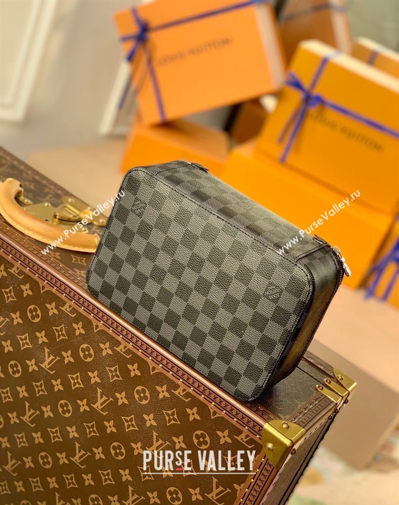 Louis Vuitton Packing Cube MM Travel Organizer N40182 Damier Graphite Canvas 2025 (KI-250211059)
