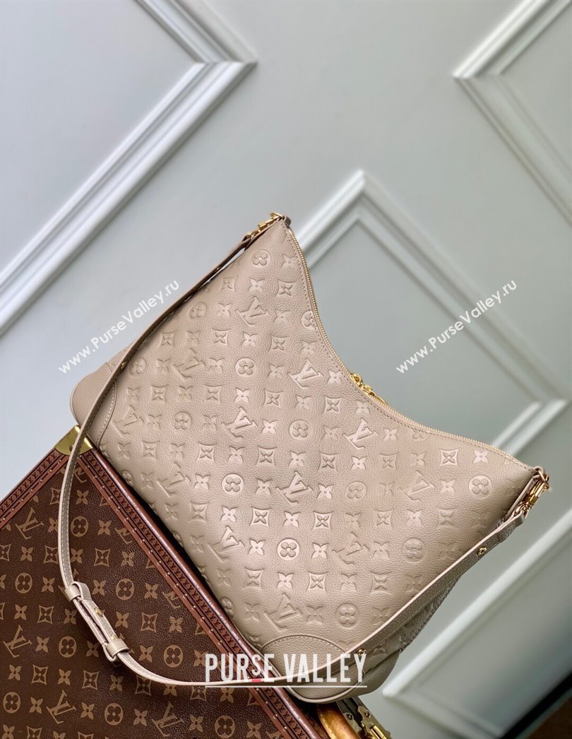 Louis Vuitton Boulogne GM bag in Leather M25854 Tourterelle Grey 2025 (KI-250809081)