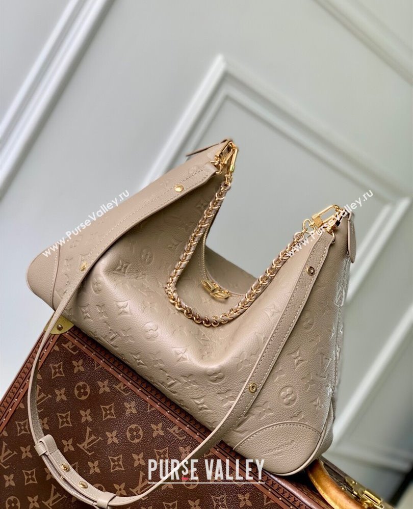Louis Vuitton Boulogne GM bag in Leather M25854 Tourterelle Grey 2025 (KI-250809081)