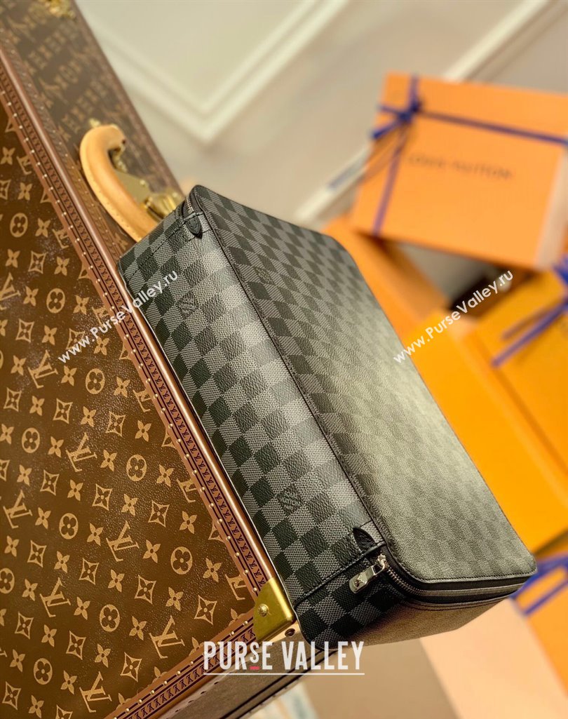 Louis Vuitton Packing Cube GM Travel Organizer N40185 Damier Graphite Canvas 2025 (KI-250211058)