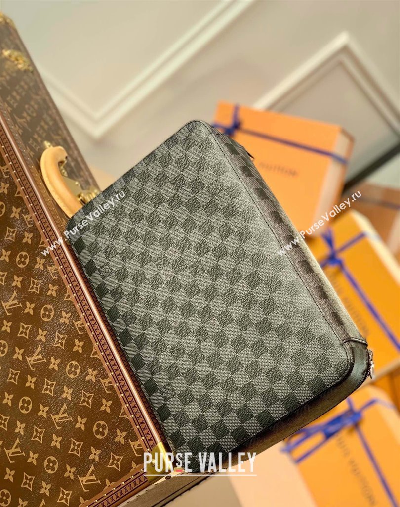 Louis Vuitton Packing Cube GM Travel Organizer N40185 Damier Graphite Canvas 2025 (KI-250211058)