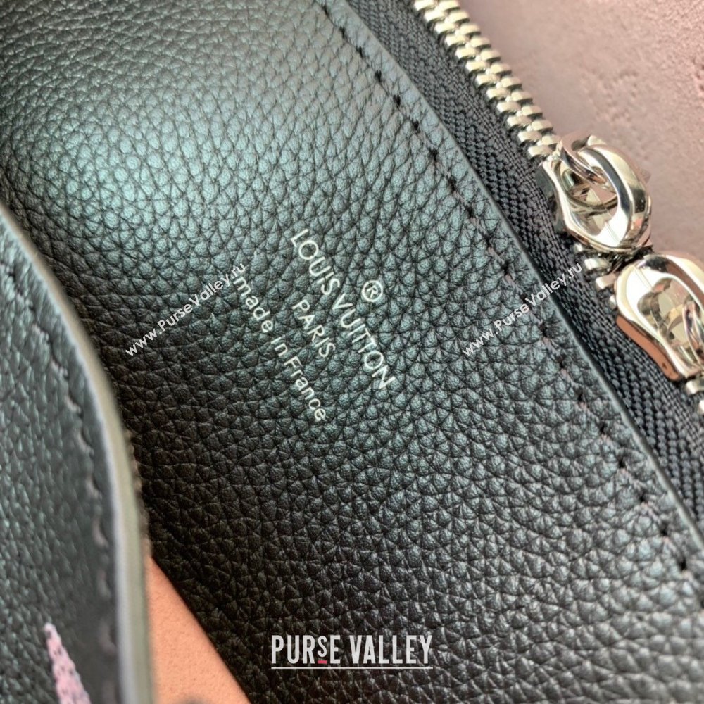 Louis Vuitton Bella Tote Bag in Mahina Perforated Calfskin M21107 Black/Multicolor 2025 (KI-250121020)