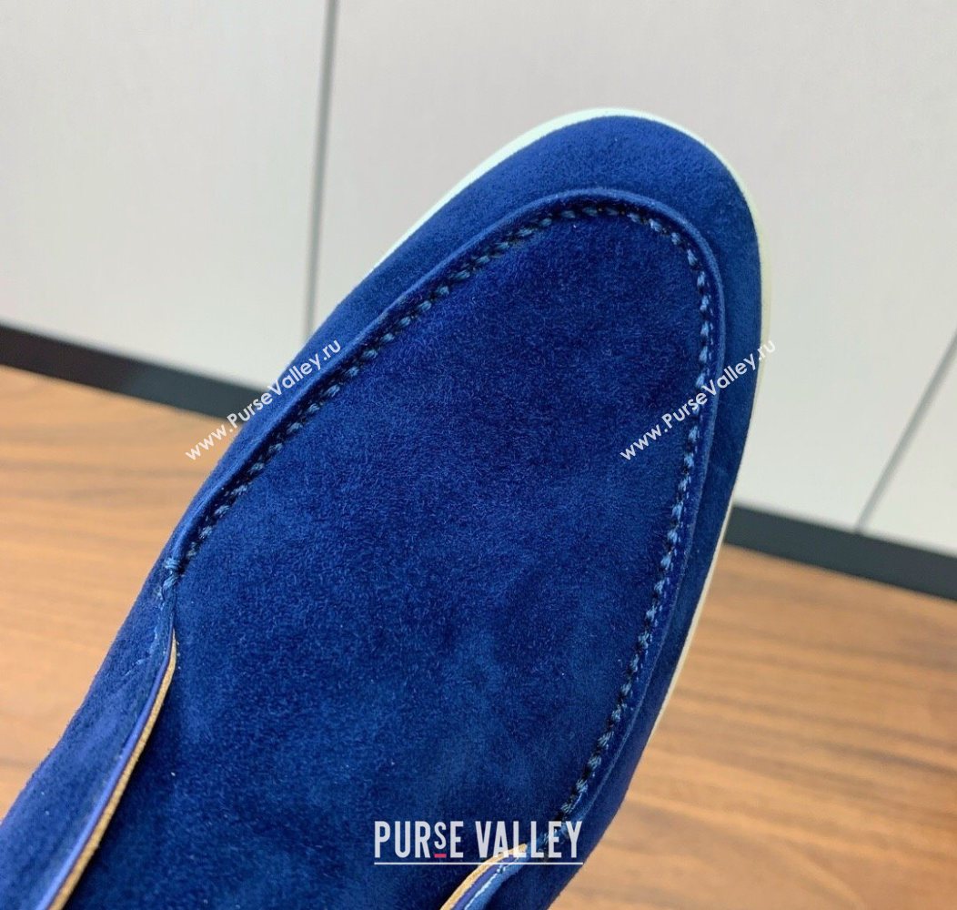 Loro Piana Open Walk Suede High-top Loafers Dark Blue 2025 LP101101 (HH-251211038)